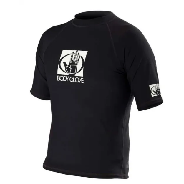 Picture of Basic Junior Long-Arm Lycra Rash Guard (Short Sleeve) - Black