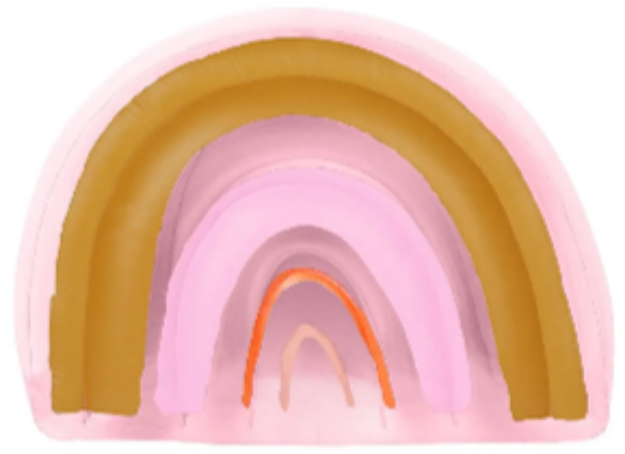 Picture of Sunnylife Inflatable Sprinkler Rainbow - Peachy Pink